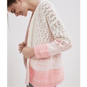 Anthropologie Faustia pink ombre cardigan